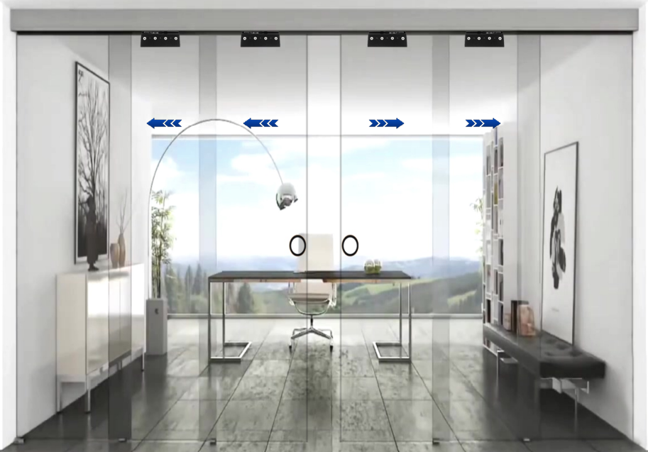 Frameless Synchro Sliding System 